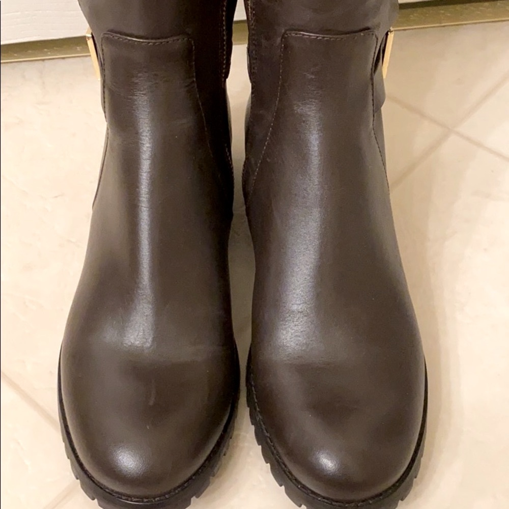 New MICHAEL Kors Leather & Stretch Tall Boots 7.5 - Picture 9 of 15